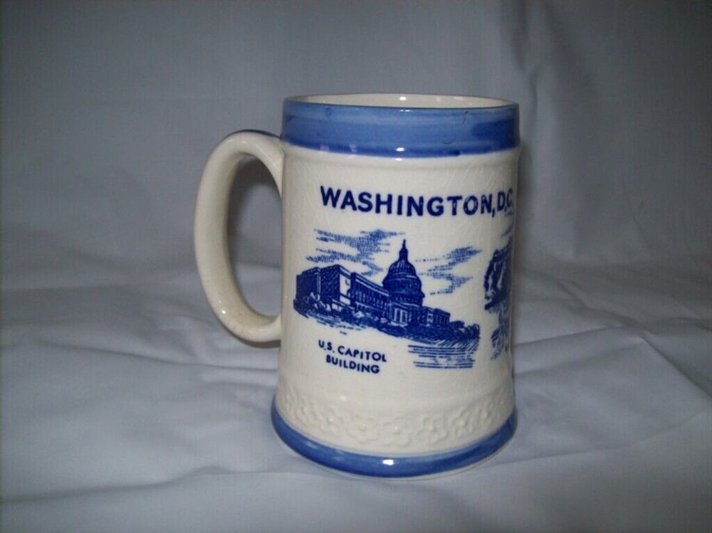 Washington DC Cup Mug White House Capitol Lincoln Memorial -021016